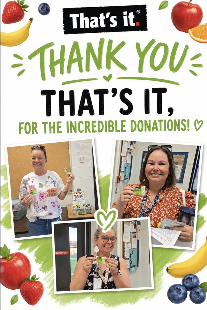 @thatsit thank you for your generous donation to our school.
