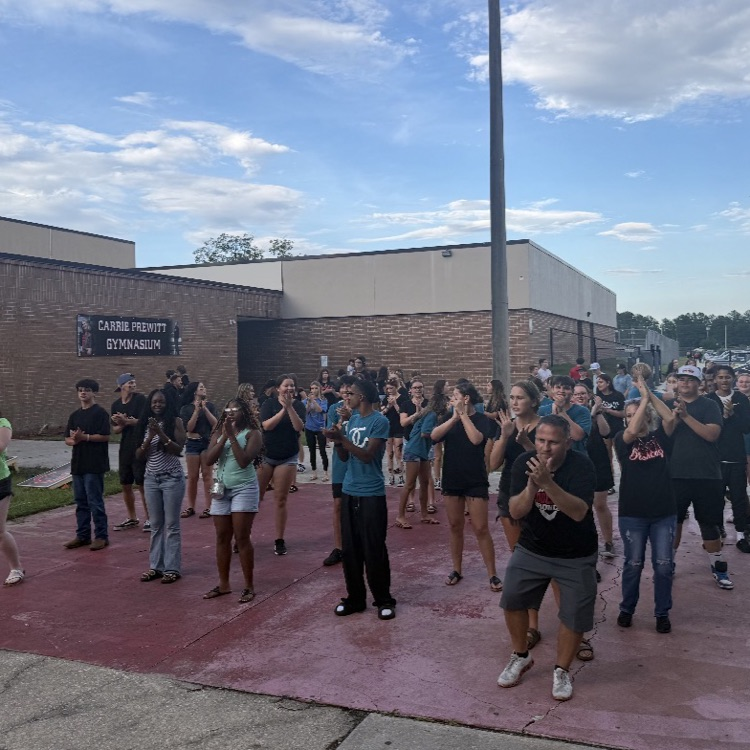 students dancing