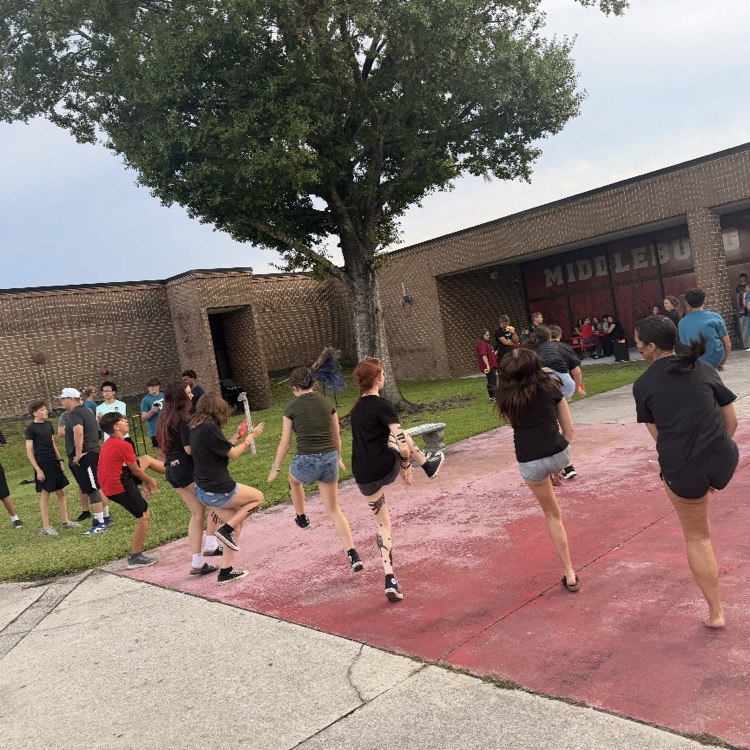 students dancing
