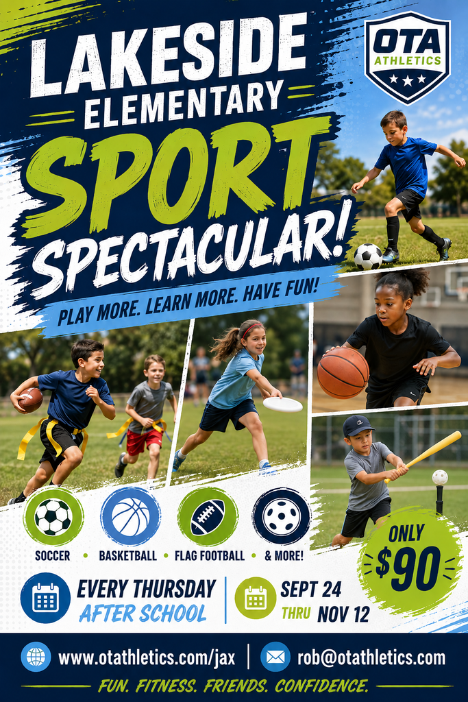 overtime athlectics flyer, scan the QR code to register your student