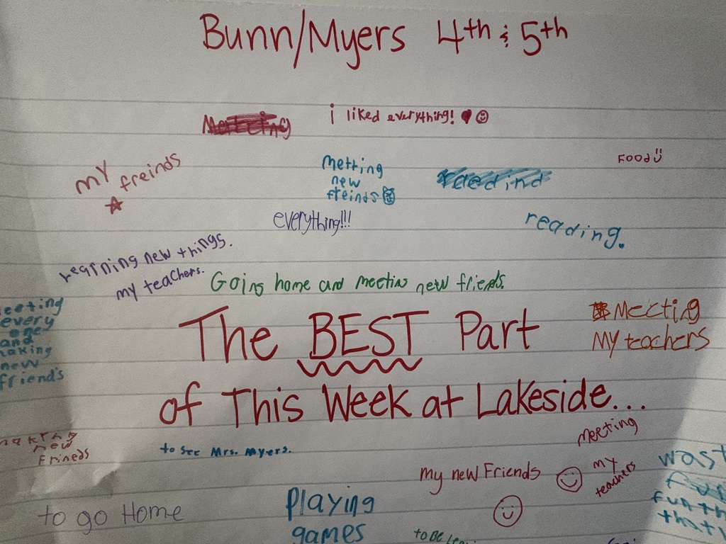 student's writing