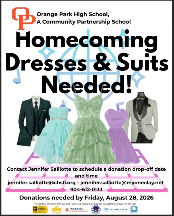 Homecoming dresses and suits needed flyer