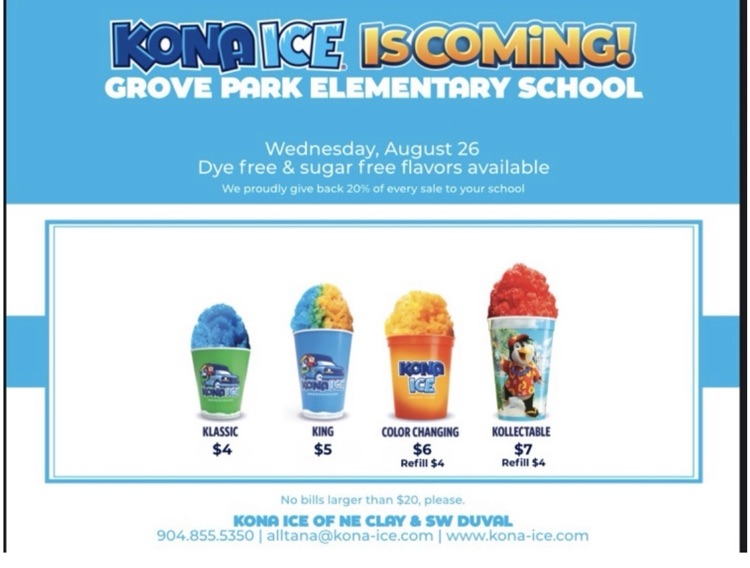 Kona Ice Truck 8/26 information