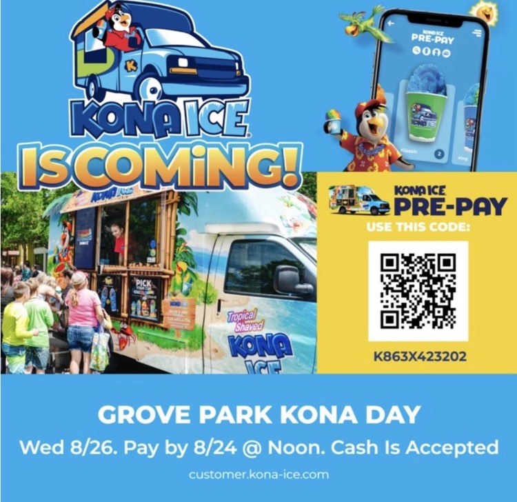 Kona Ice Food Truck 8/26 Information
