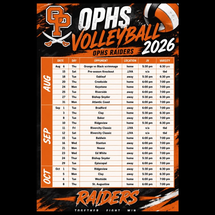 Volleyball Schedule 2026