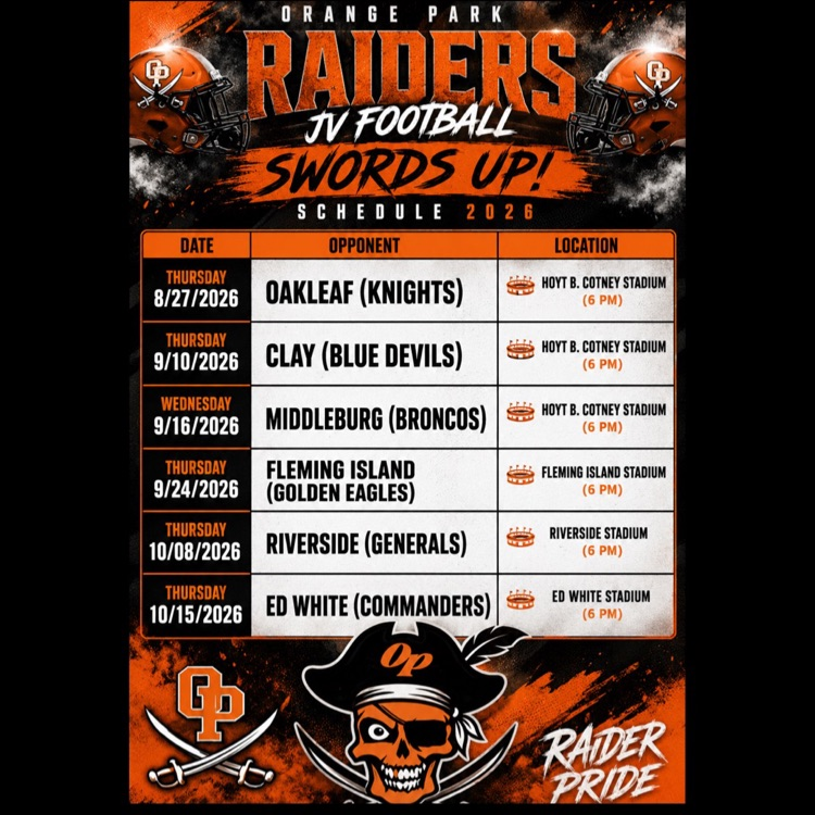 JV Football Schedule 2026