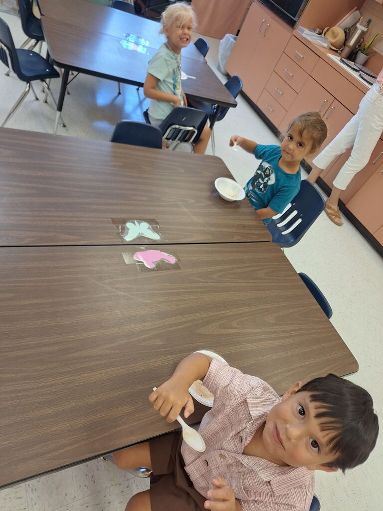 Scoops of fun and tons of science! 🍦✨ Our VPK scientists turned ice cream making into a deliciously hands-on lesson today. We practiced measuring, learned all about solids and liquids, and got to taste the ultimate tasty experiment! 🧪🥣😋