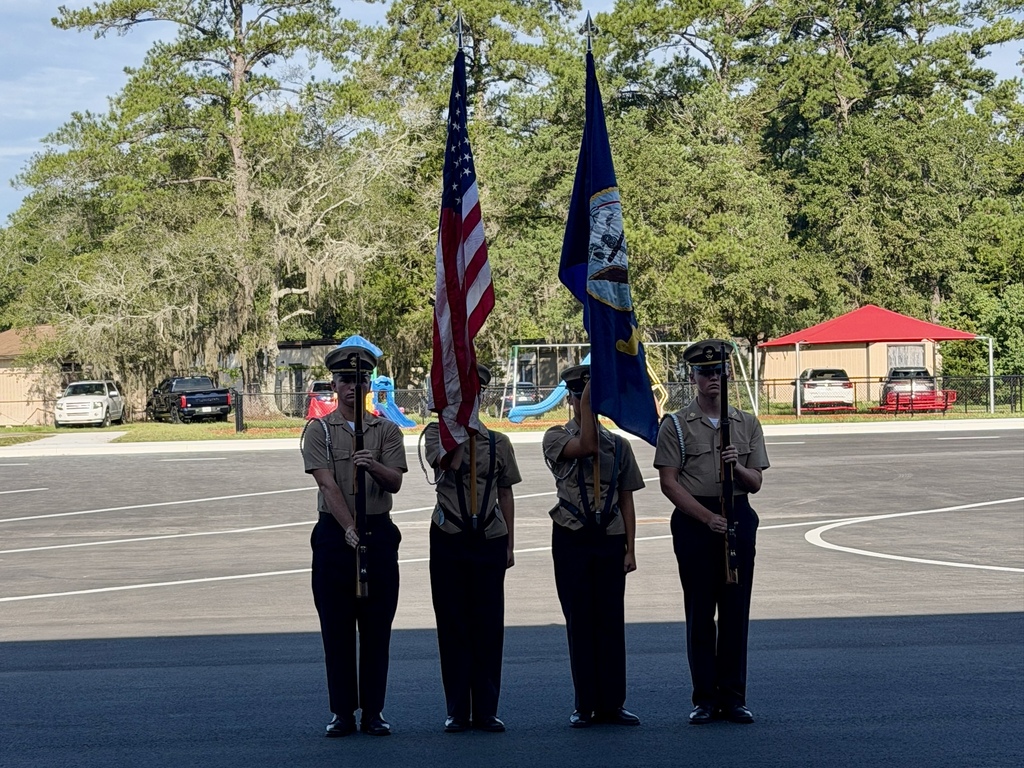 MHS NJROTC color guard.