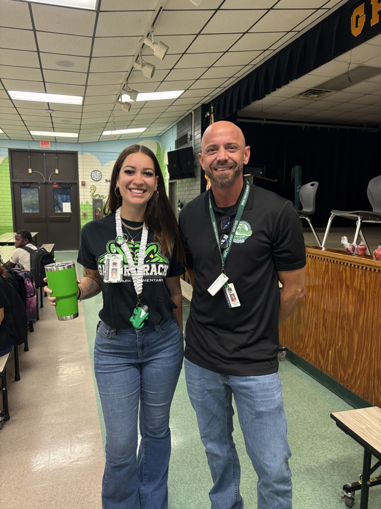 GPE Students and Staff photos wearing Grove Park and green shirts
