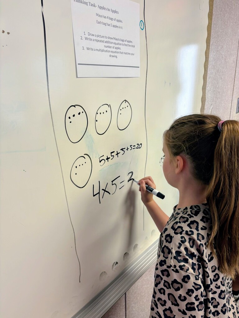 Brains on, chalk/markers out! 🧠✨  Mrs. Edgar’s class took learning off their desks and onto the walls today! 🪜💡 The students tackled some brain-busting "Thinking Tasks" using vertical learning boards, and the collaborative energy in the room was off the charts.  When kids stand up, work together, and map out their ideas in real-time, magic happens—and maybe a few erased mistakes along the way! Huge shoutout to these rockstar thinkers for showing us what active learning is all about. 🚀📊