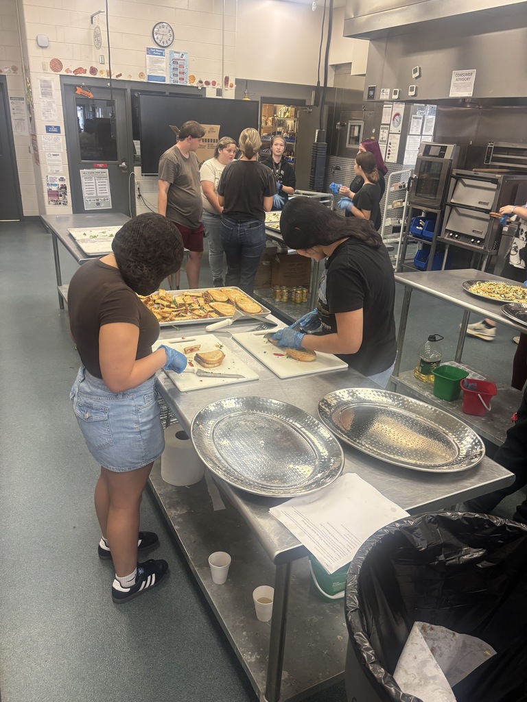 Too many cooks in the kitchen? Not when everyone owns their station. Today, Ms. Leach's students showcased their talent at a Tobacco-Free meeting hosted by KHH Culinary and CPS. Culinary 2 and 3 students catered hors d'oeuvres and refreshments for the CPS guests. #OneTribe #TobaccoFree