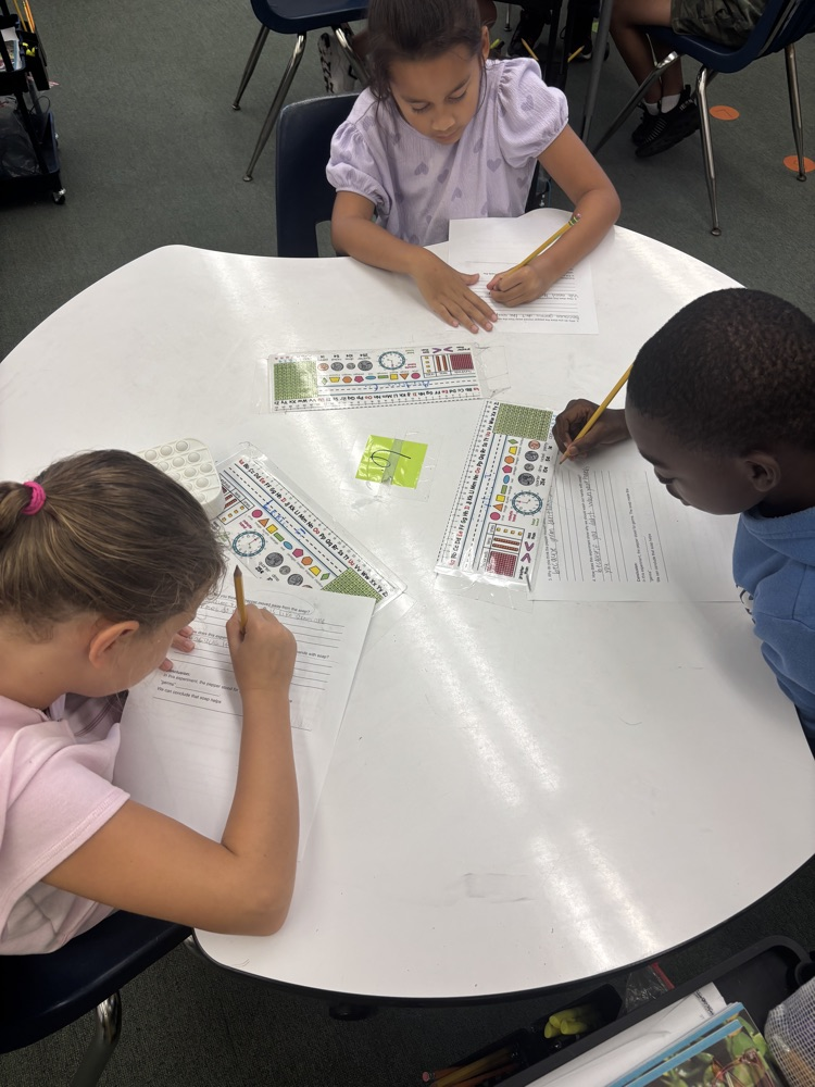 Students working through a Science Investigation