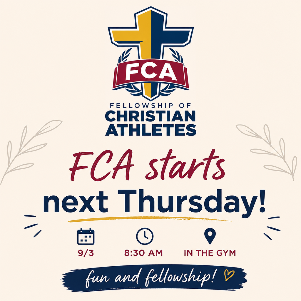A poster displays the FCA logo, an event date, time, location, and call to action.
