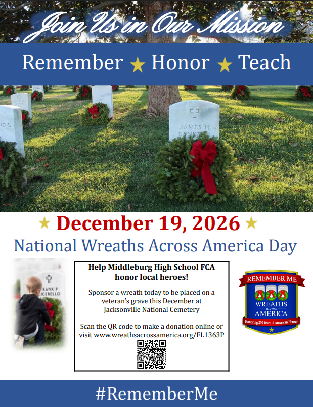An image promotes National Wreaths Across America Day, featuring gravesites adorned with wreaths and a child with a wreath.