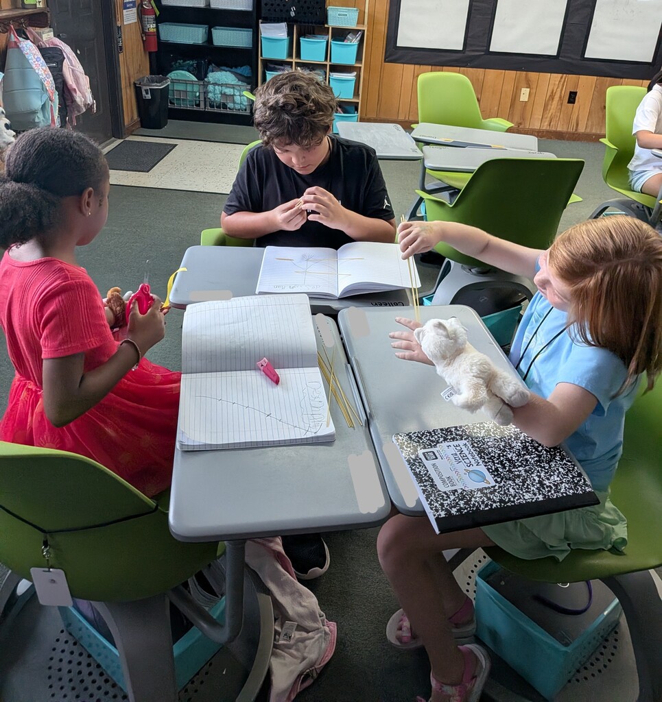 12 spaghetti noodles. 1 strip of tape. Unlimited imagination! 🍝✨ Mrs. Castillo’s class took on the ultimate building challenge today. Future engineers in the making! 🏗️ Pass the sauce, we’re building bridges!