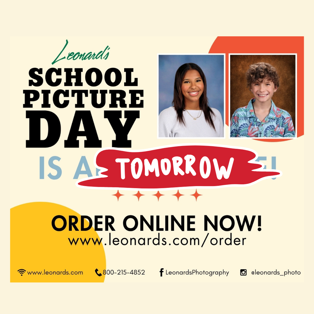 📸 Say cheese! Tomorrow is Fall Picture Day! 📸  Just a friendly reminder to help your Manatee get ready for their big moment on Thursday, September 3rd:  Pre-Order Online: You can still order your photo packages at www.leonards.com/photoprepay with Access Code: C822386.  Check Those Folders: Paper order forms went home in Wednesday Folders if you prefer to send it in with your student tomorrow!  Picture Day Tip: Iron those favorite outfits tonight so morning prep is a breeze! 👕✨  We can’t wait to see all those bright smiles tomorrow! 😁