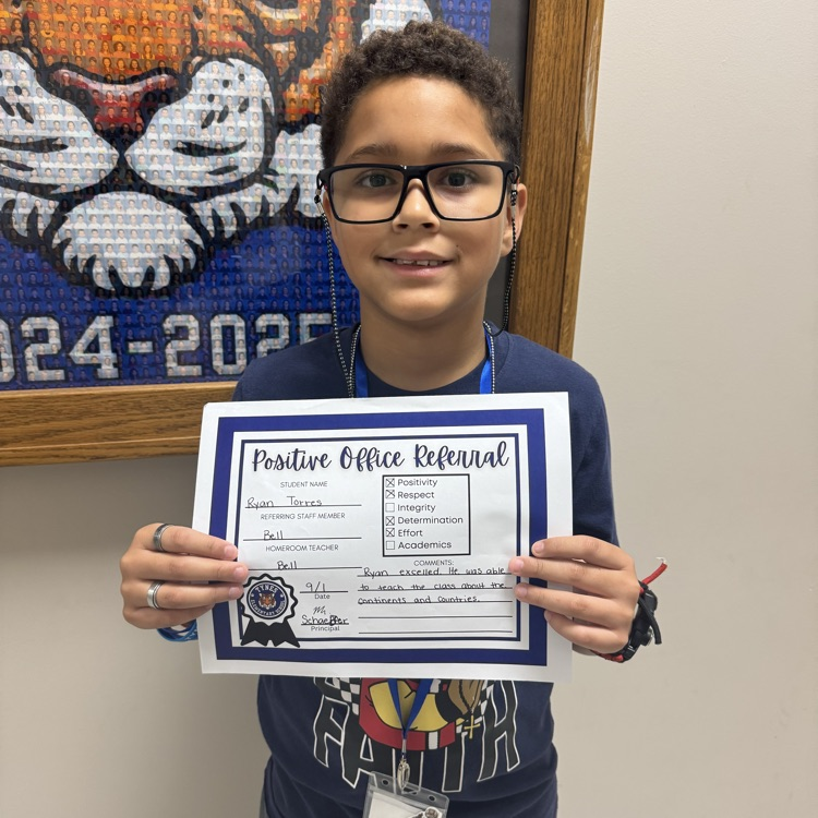 We have even more Tynes Tigers to celebrate! 🐯 Congratulations to these students for earning Positive Office Referrals and showing their Tiger PRIDE! 