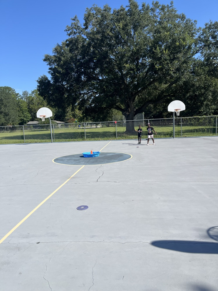 Students playing Make it, Take it outside 