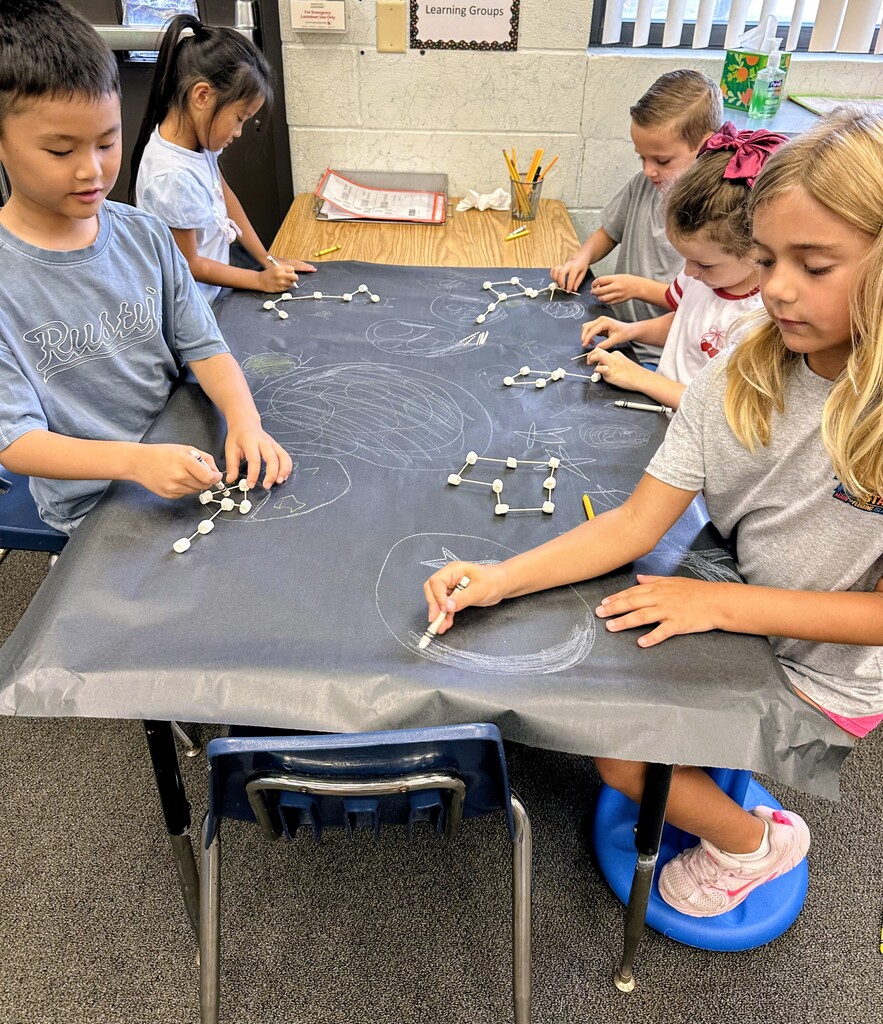 The future is looking extra bright in 1st grade! ✨🌟  Young scientists in Mrs. Spinks and Ms. Stankiewicz’s classes teamed up to show off everything they’ve learned about the night sky! 🌙🔭 From constellations to cosmic facts, we definitely have a whole lot of STARS shining bright at PES! 💫🚀  #PESFirstGrade #YoungScientists #NightSky #STEMinAction #ShineBright