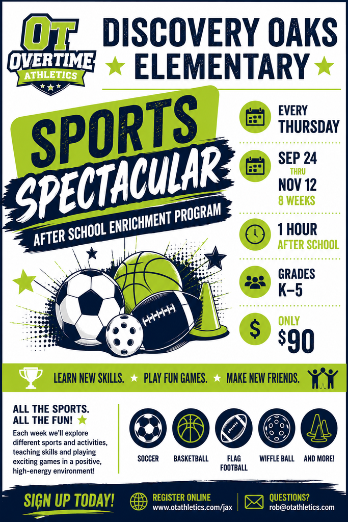 Discovery Oaks afterschool activity opportunity.
