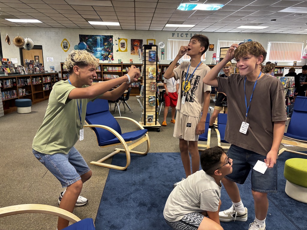 📚 Big kid energy meets big book energy!  Our 6th graders were practically bursting through the library doors to hunt down their next great read. Safe to say the love of reading is alive and thriving with our oldest Manatees! 🦛✨