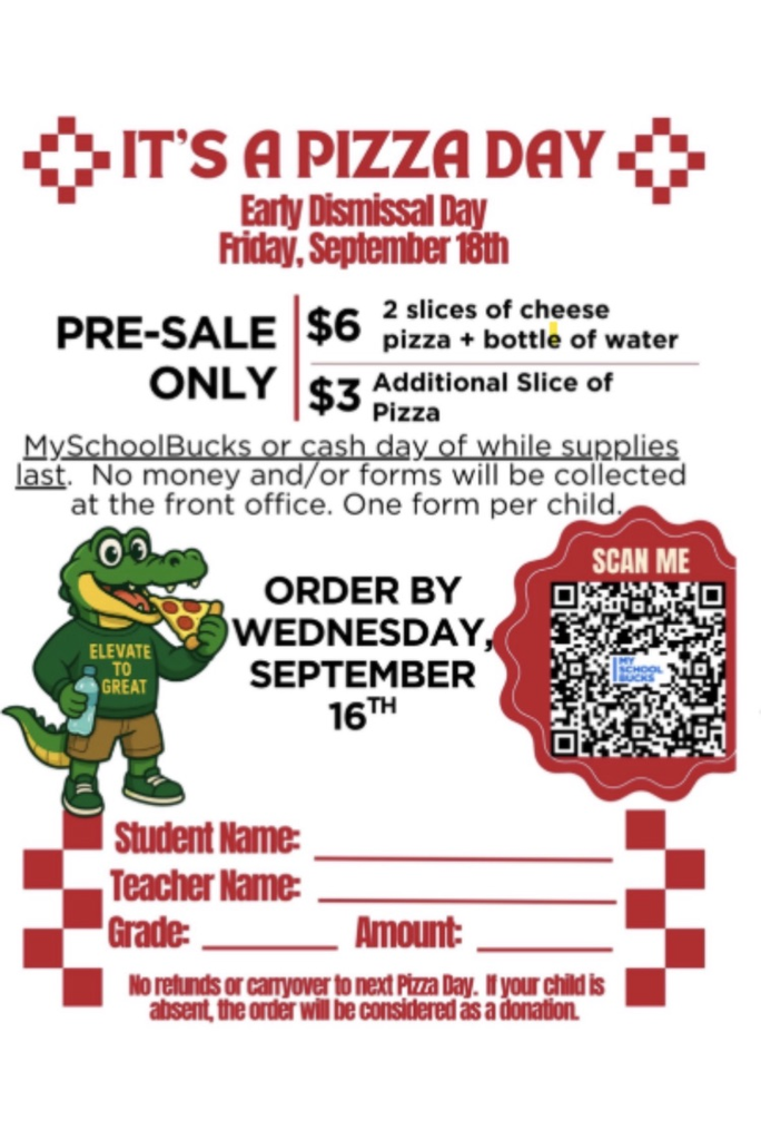 Pizza Day Flyer and QR code