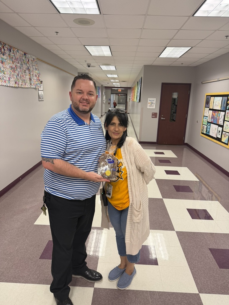 Principal Martin posing with Ana Hernandez, School-Related Employee of the Year Nominee