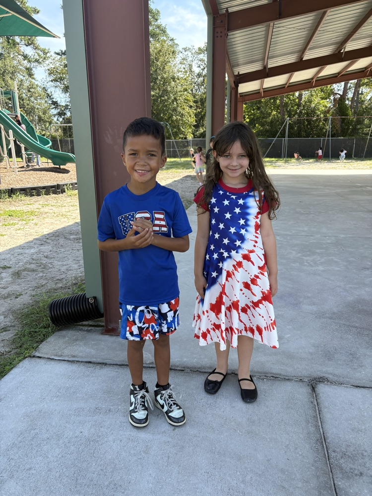 Students and Staff in Red, White and Blue for 9/11 Heros’ Day 