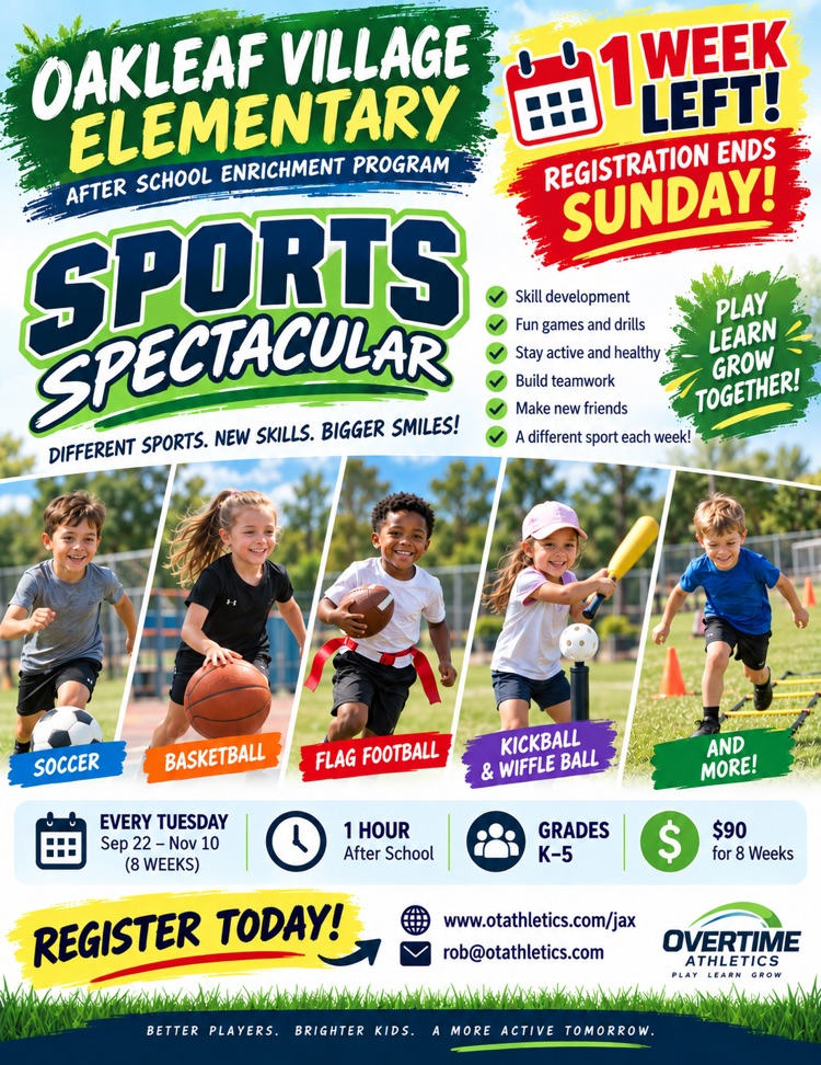 after school sports flyer