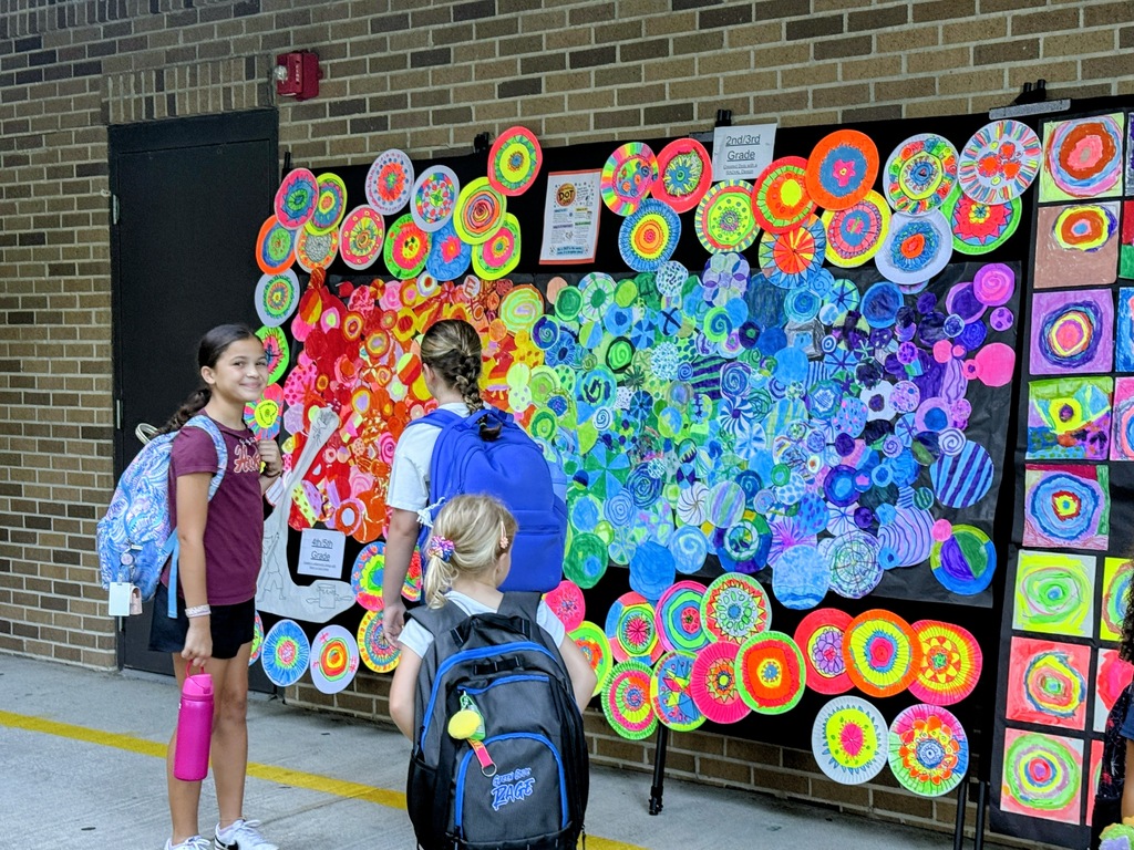 Spotlight on! 🎨✨ Our talented Paterson Elementary artists just turned the outdoors into a massive gallery for International #DotDay! 🔴🟡🔵 After months of hard work, students across all grades showcased their incredible masterpieces inspired by Peter H. Reynolds’ The Dot—a story all about making your mark, getting creative, and spreading kindness. Swipe to check out some of their awesome work! ➡️👇