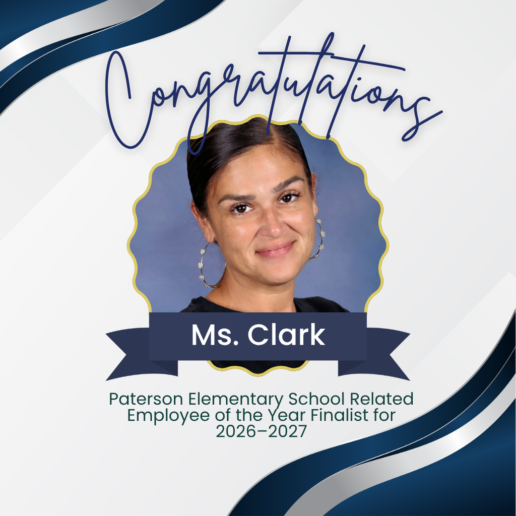 To teach is to touch a life forever, and we are so lucky to have some of the absolute best right here at Paterson Elementary! 💙✨ Please join us in giving a huge, heartfelt congratulations to our Teacher of the Year Finalists and School-Related Employee of the Year Finalists! Every single day, these incredible individuals pour their hearts, energy, and passion into supporting our students, guiding our faculty, and caring for our school families. This recognition is a true reflection of the difference they make in our halls. 👏 Teacher of the Year Finalists: Mrs. Kennard Mrs. Morgan Mrs. Steinfurth 👏 School-Related Employee of the Year Finalists: Ms. Clark Ms. Hartley Mrs. Rodriguez