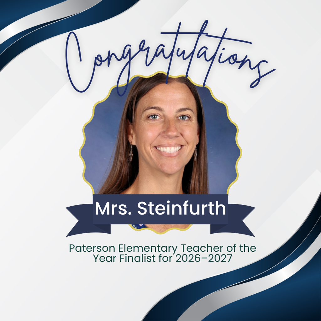 To teach is to touch a life forever, and we are so lucky to have some of the absolute best right here at Paterson Elementary! 💙✨ Please join us in giving a huge, heartfelt congratulations to our Teacher of the Year Finalists and School-Related Employee of the Year Finalists! Every single day, these incredible individuals pour their hearts, energy, and passion into supporting our students, guiding our faculty, and caring for our school families. This recognition is a true reflection of the difference they make in our halls. 👏 Teacher of the Year Finalists: Mrs. Kennard Mrs. Morgan Mrs. Steinfurth 👏 School-Related Employee of the Year Finalists: Ms. Clark Ms. Hartley Mrs. Rodriguez