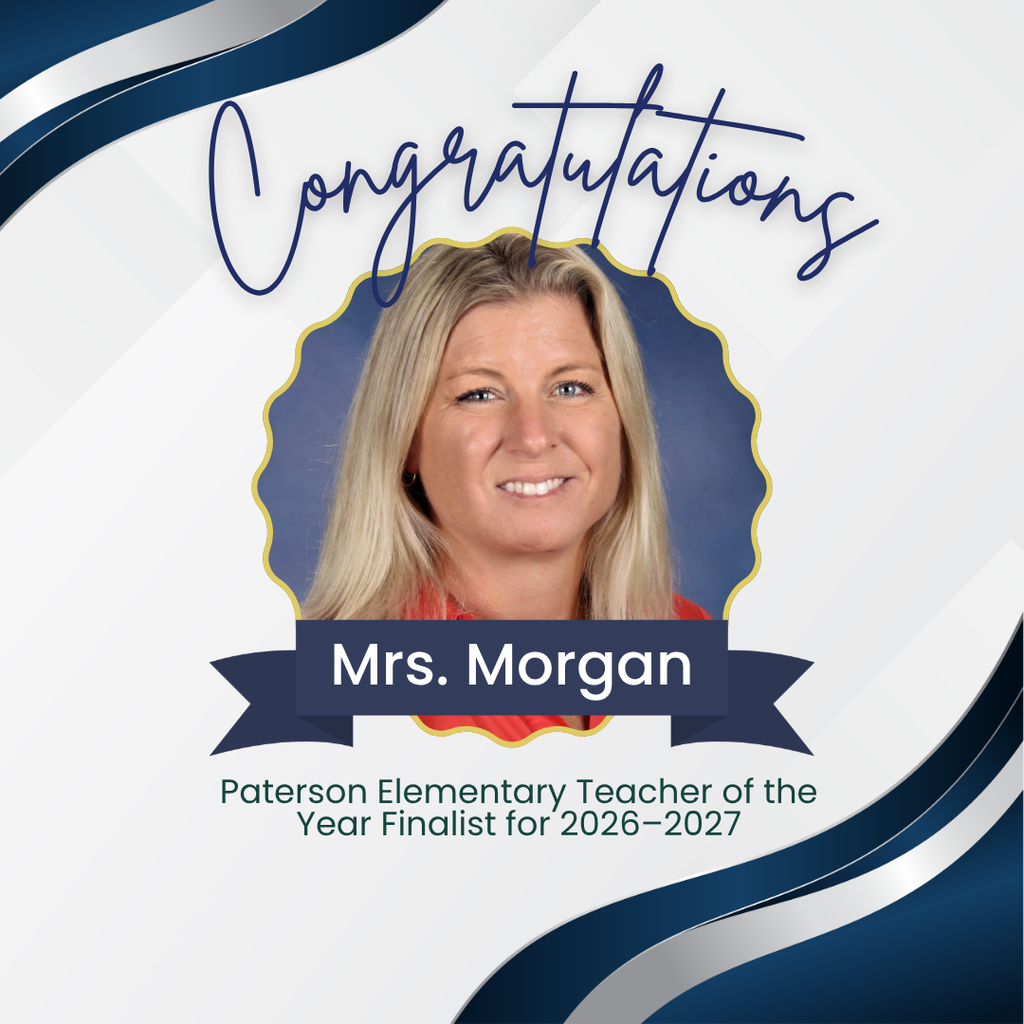 To teach is to touch a life forever, and we are so lucky to have some of the absolute best right here at Paterson Elementary! 💙✨ Please join us in giving a huge, heartfelt congratulations to our Teacher of the Year Finalists and School-Related Employee of the Year Finalists! Every single day, these incredible individuals pour their hearts, energy, and passion into supporting our students, guiding our faculty, and caring for our school families. This recognition is a true reflection of the difference they make in our halls. 👏 Teacher of the Year Finalists: Mrs. Kennard Mrs. Morgan Mrs. Steinfurth 👏 School-Related Employee of the Year Finalists: Ms. Clark Ms. Hartley Mrs. Rodriguez