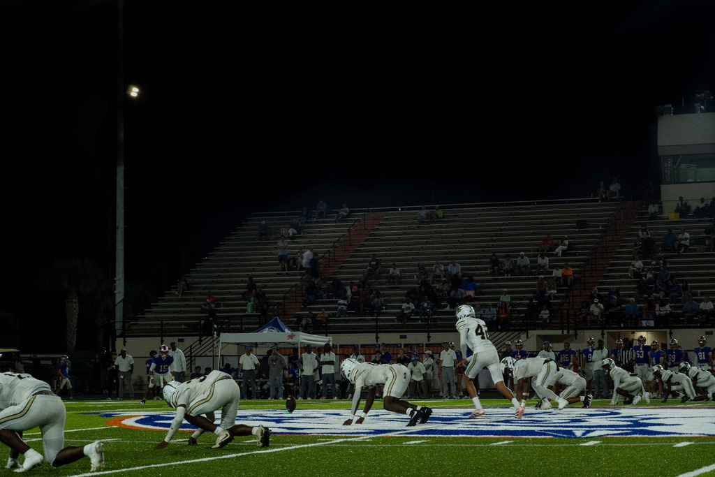 OHS vs. Bolles Football Game with players, band, and cheerleaders