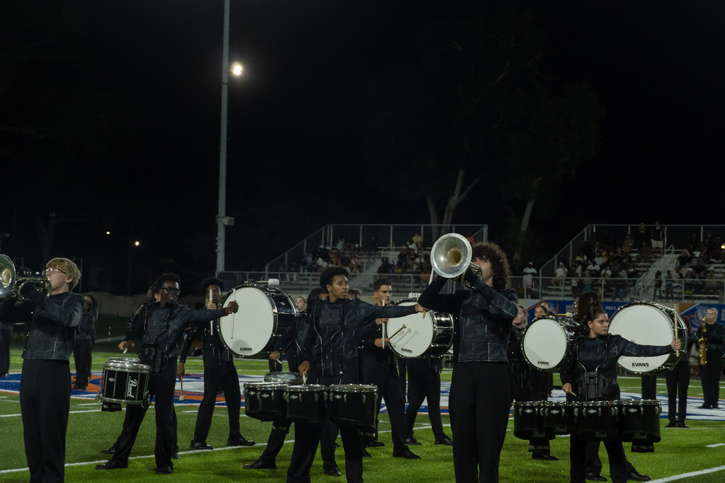 OHS vs. Bolles Football Game with players, band, and cheerleaders