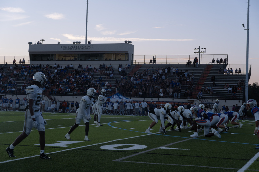 OHS vs. Bolles Football Game with players, band, and cheerleaders