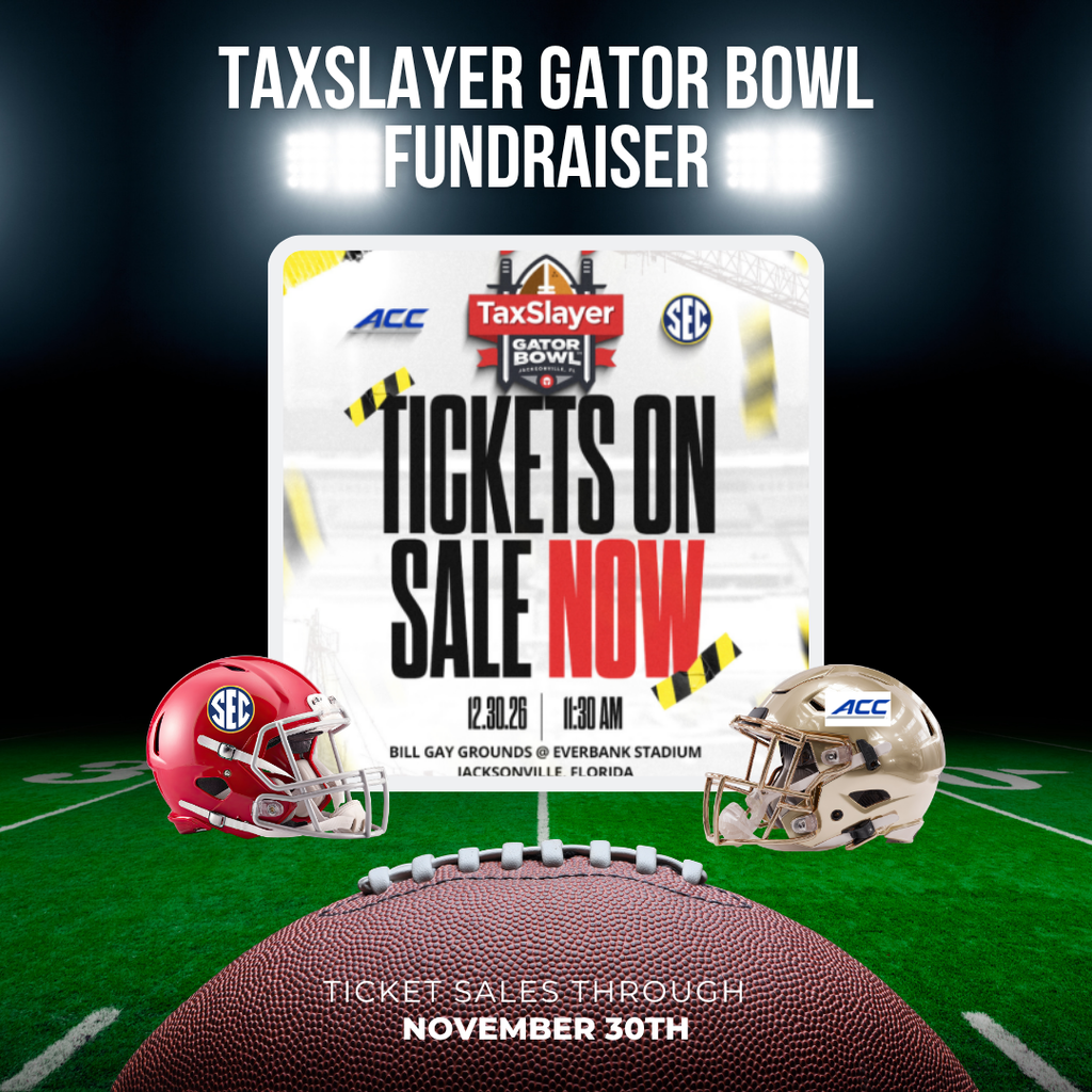 We are excited to partner with the TaxSlayer Gator Bowl for a special fundraiser celebrating the 82nd Annual Game! Not only can you score half-price tickets to one of college football’s biggest traditions, but $15 from every ticket sold goes directly back to support Paterson Elementary! 🎒✨ Here are the game day & fundraiser details: 🎟️ The Deal: $25 tickets (regularly $50) ⏰ Sales Deadline: Sunday, November 30th, 2026 at 11:59 PM 🗓️ Game Date: Wednesday, December 30th, 2026 at 11:30 AM EST 📍 Location: Bill Gay Grounds at EverBank Stadium (Jacksonville, FL) 📺 On TV: Broadcast live nationally on ESPN 🔥 The Matchup: ACC vs. SEC (Teams announced Sunday, Dec. 6!) Don't wait until the clock runs out! Grab your tickets, support our school, and get ready for game day.