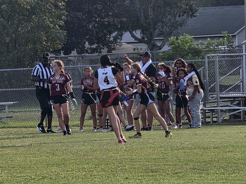 LAJH Flag Football team in action.