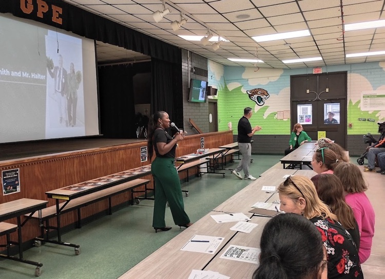 photos of students, families and staff at open house