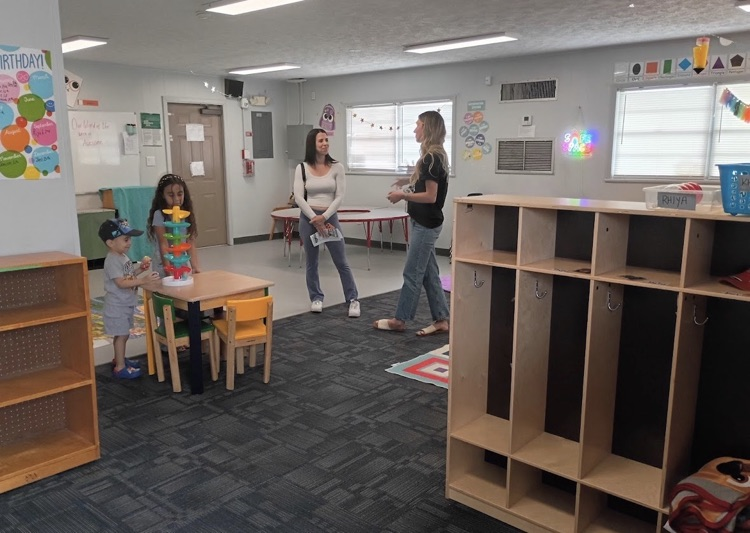 photos of students, families and staff at open house