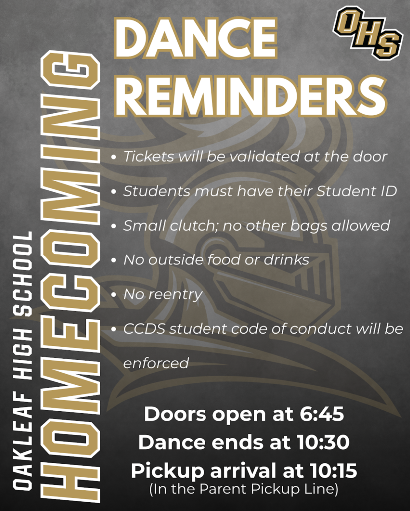  "Dance Reminders" in large text. Information about event times and rules.
