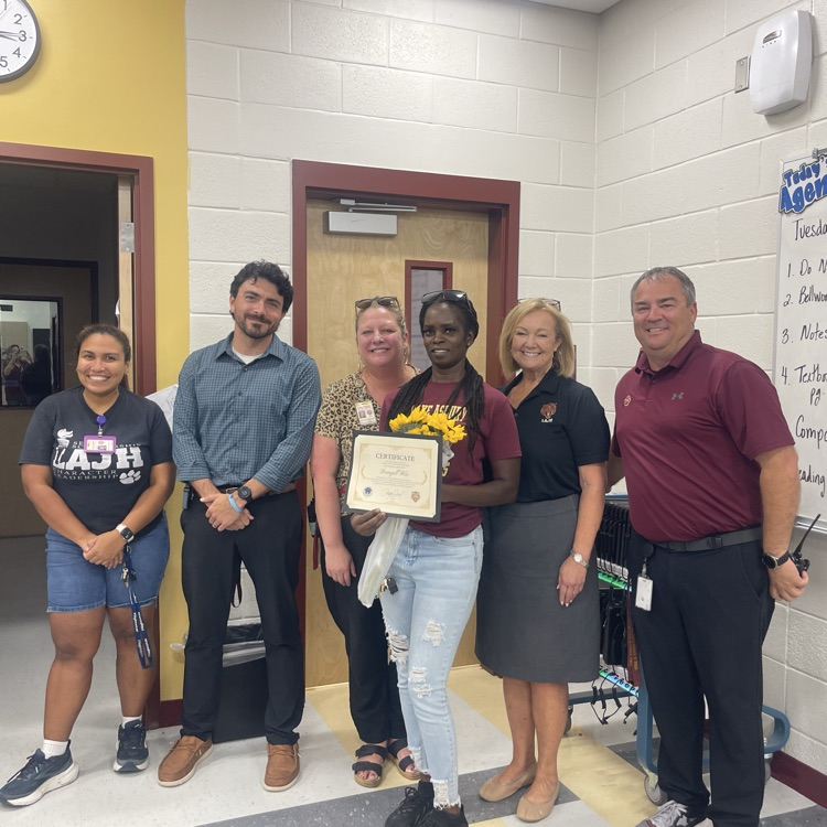 LAJH support related employee of the year, Danyell Wise
