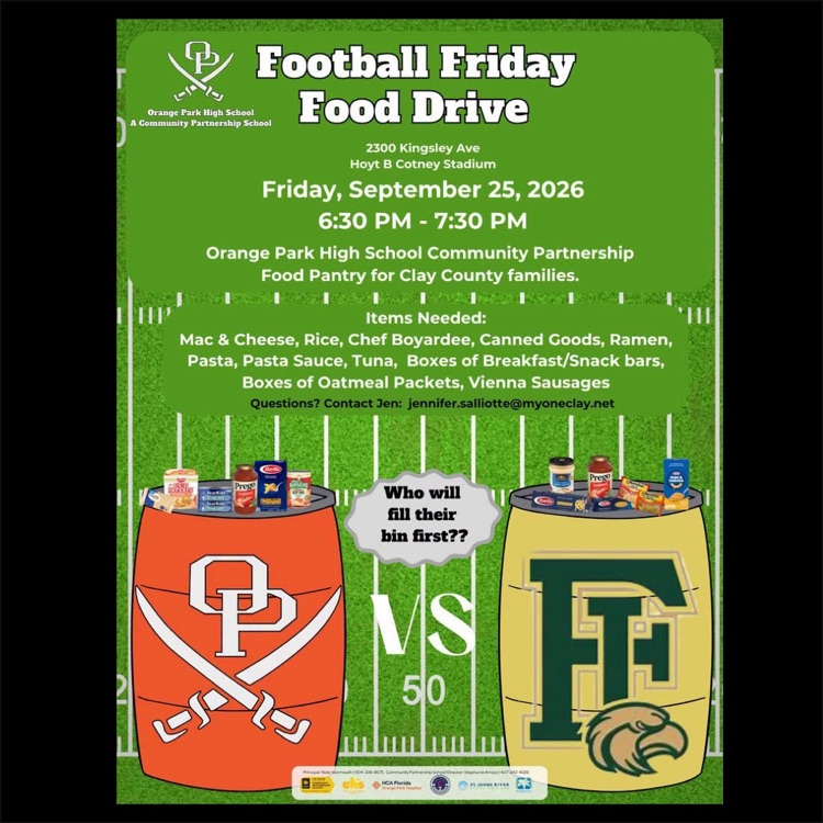 Football food drive flyer