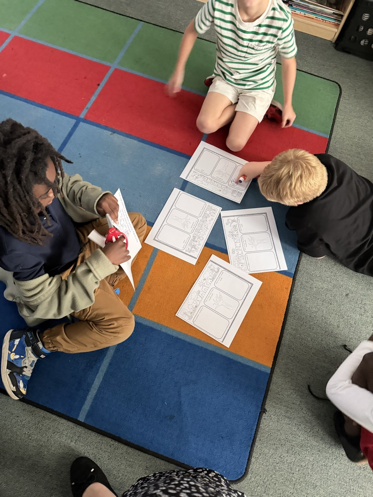 Students working together while learning 