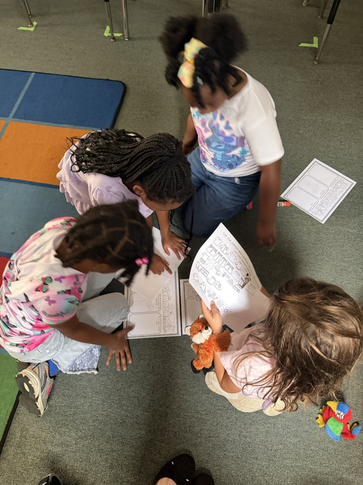 Students working together while learning 