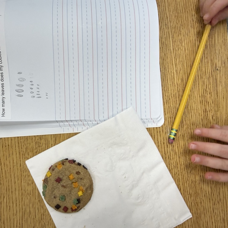 student with cookie for math visual