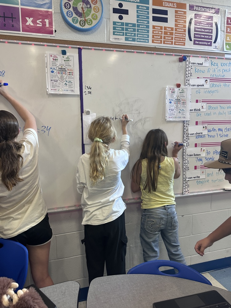 students working on math problems  