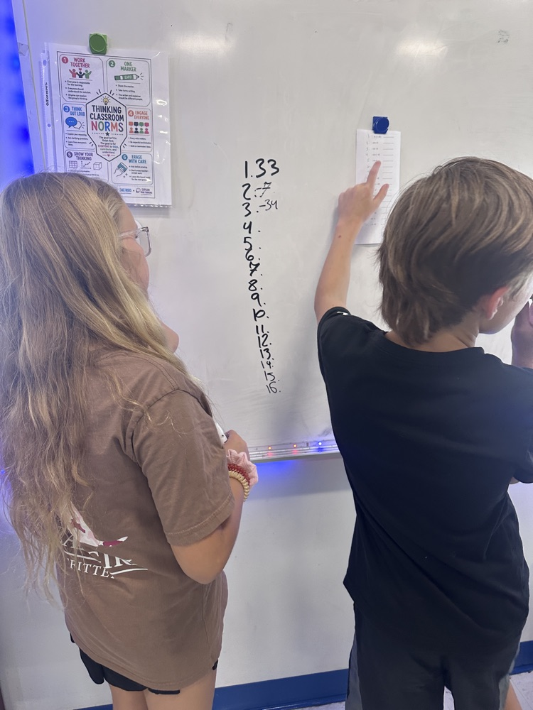 students working on math problems. 