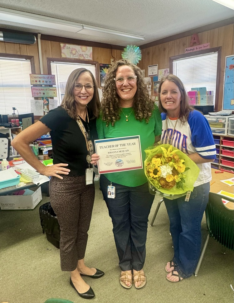 Congratulations to Mrs. McQuain, our Teacher of the Year! 