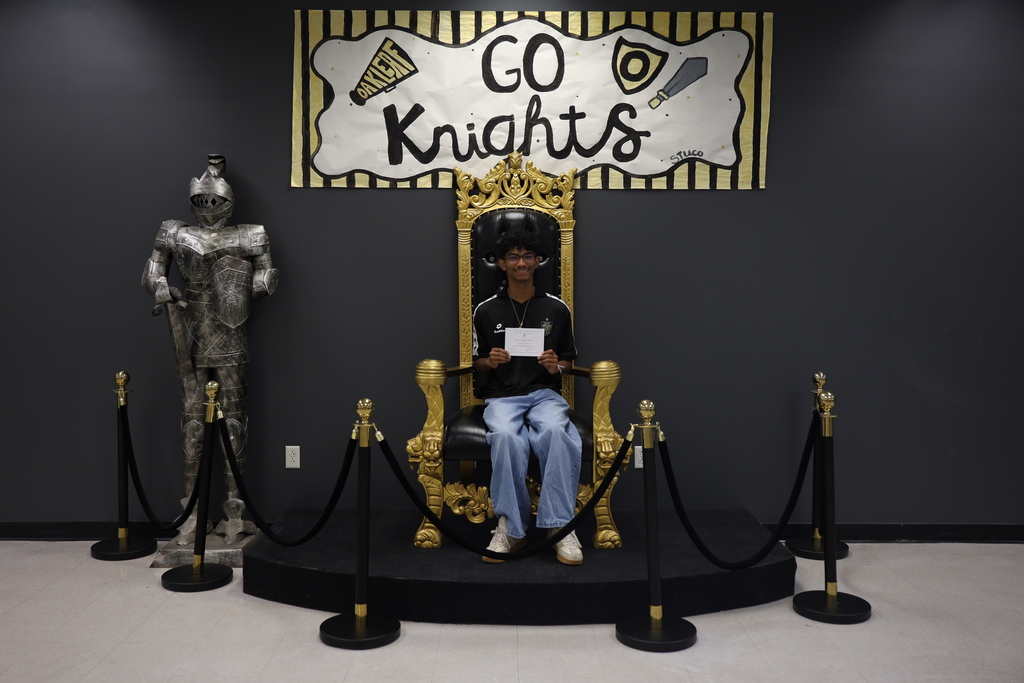 OHS Student with his National Merit Commended Scholar Certificate